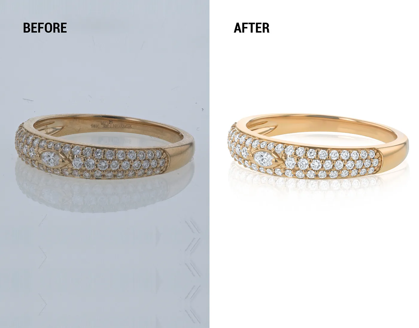 Jewelry Retouching Services Dust/reflection removal